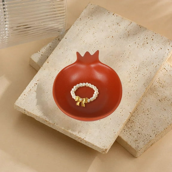 Ceramic Jewelry and Key Storage Tray for Dressing Table or Entryway, Decorative Organizer for Small Items