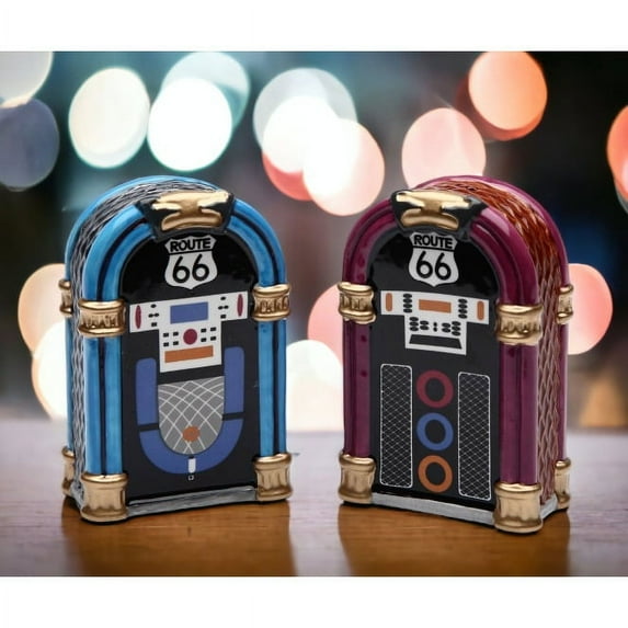 Ceramic Jukebox Salt and Pepper Shakers Vintage