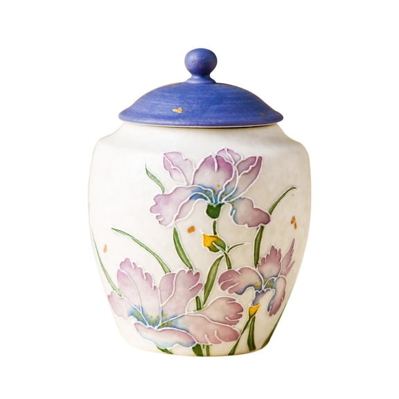 Ceramic Keepsake Urn with Gift Box, Elegant Cremation Ashes Container for Human & Pet Remains, Decorative Memorial Storage Box for Remembrance & Souvenir Use