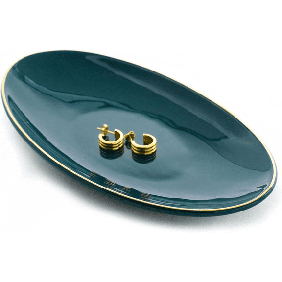 Ceramic Key Bowl for Entryway Table, 7 X 4 Key Dish Tray Catch All Bowl, Small D