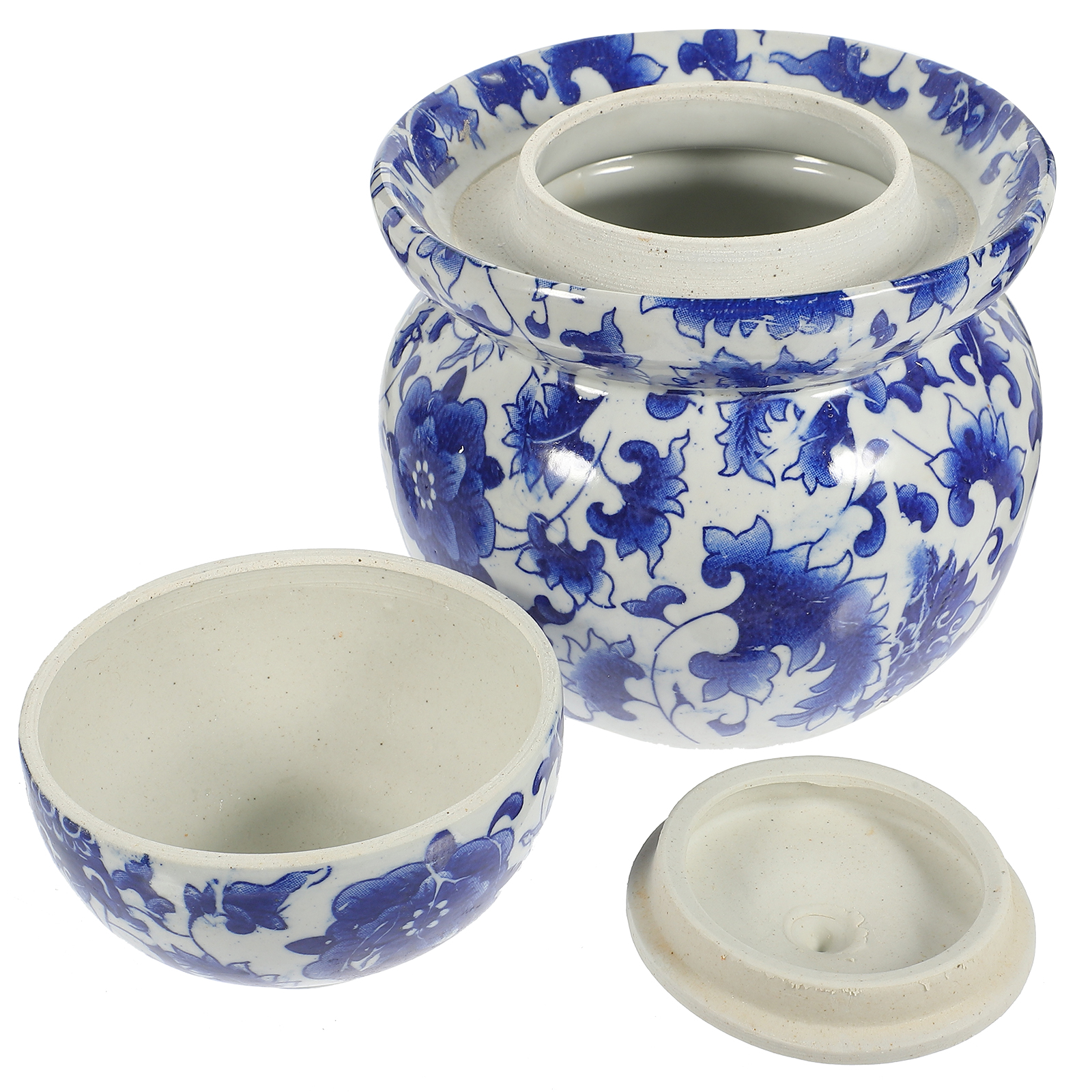 Ceramic Kimchi Jar Food Container Pickle Jar Storage Jars with Lids