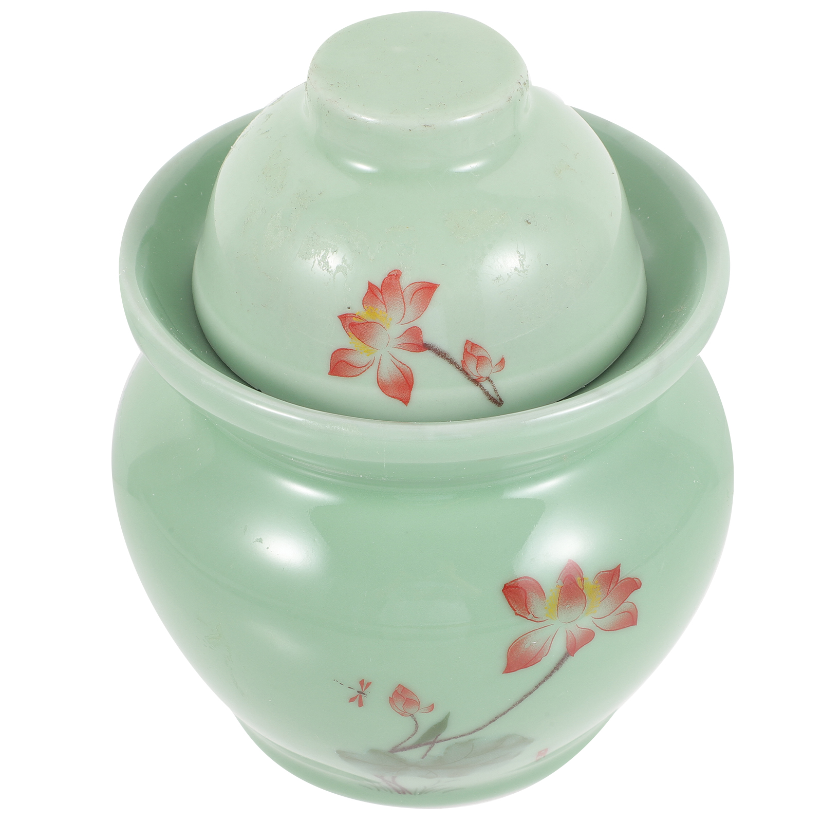 Ceramic Kimchi Jar Pickle with Lid Empty for Sealed Storage Container
