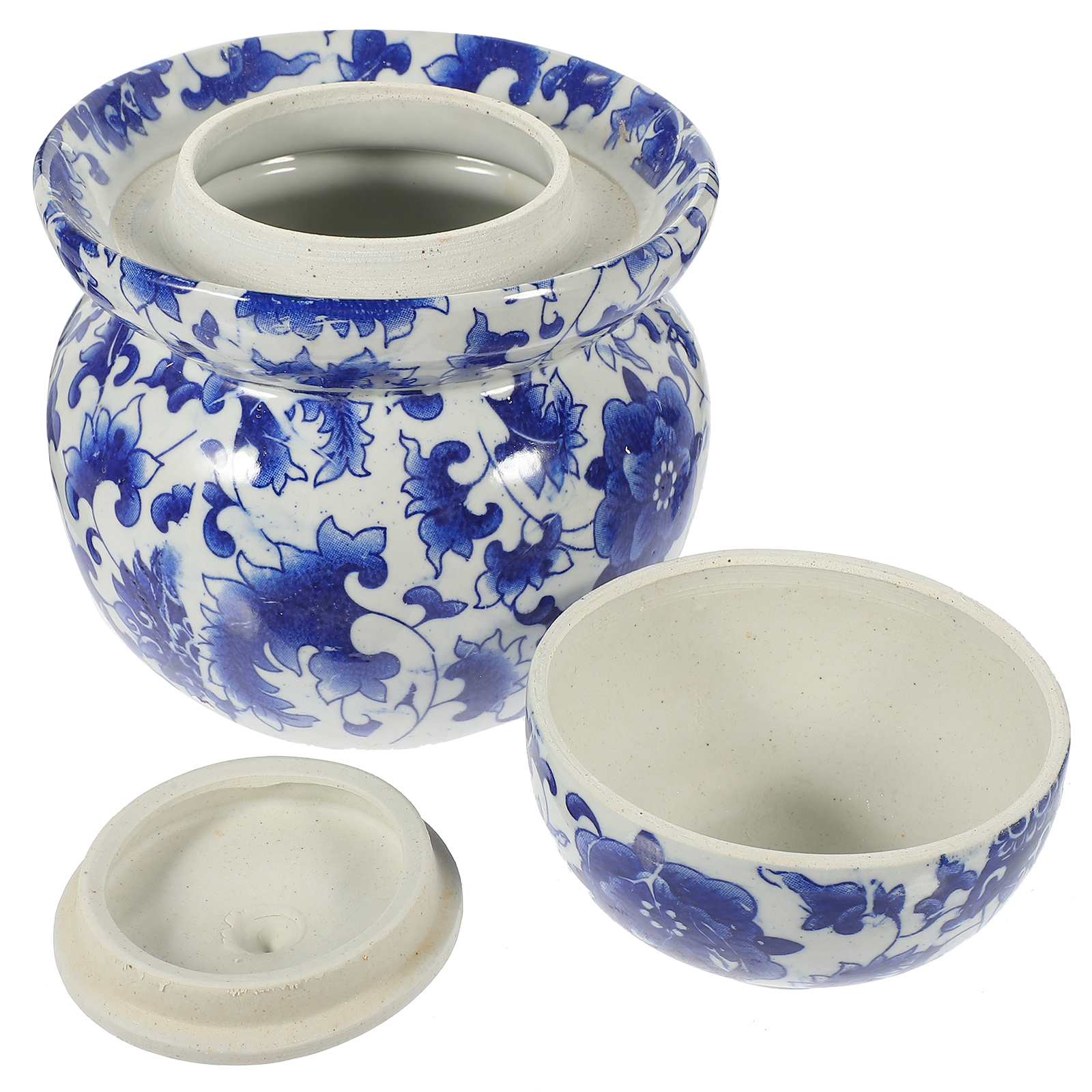 Ceramic Kimchi Jar Pottery Earthen Pantries for Kitchen Storage Containers Pantry