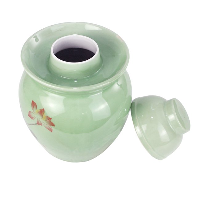 Ceramic Kimchi Jar to Go Food Containers with Lids Pickle Glass Sealed