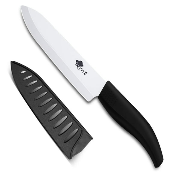 Ceramic Kitchen Knife 6 inch Chef Knife with Cover Fruit Paring Knife for Cutting Slicing Cheese Lettuce Vegetable