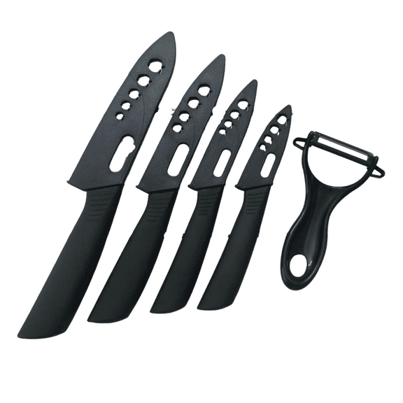 Ceramic Kitchen Knife,Ceramic Black Set 3456 Inch + Planer 5 Piece White Box Black Ceramic Set