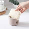 thumbnail image 1 of Ceramic Kitchen Sponge Holder, Sink Soap Dish Drainer Rack, Countertop Organizer for Sponges, Cloths & Scrubbers - Space-Saving, Quick-Dry Design for Neat Kitchen Sink Area, 1 of 6