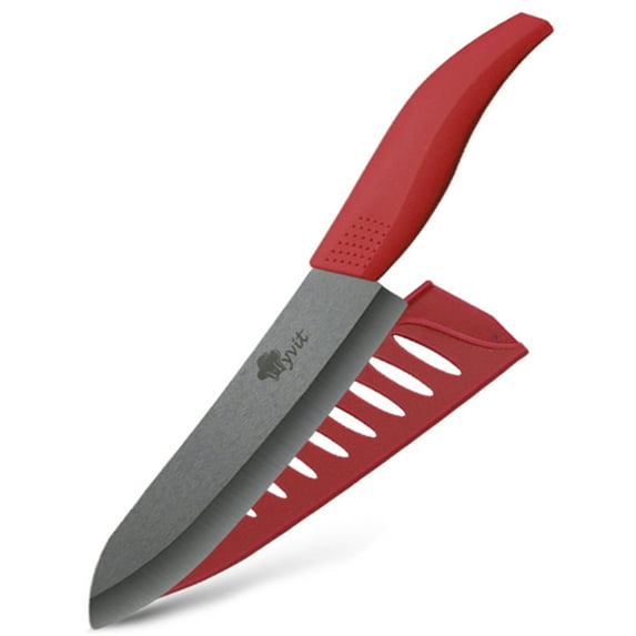 Ceramic Knife 6-inch Chef Knife for Kitchen Paring Knife with Sheath for Cutting,Dicing,Slicing,Rustproof Black Blade