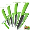 thumbnail image 1 of Ceramic Knife Set Professional Kitchen Knife with Sheath,Super Sharp Rust Proof Stain Resistant (6" Chef Knife,5" Utility Knife,4" Fruit Slicer,3" Paring,One Peeler), 1 of 8