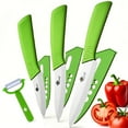 thumbnail image 1 of Ceramic Knife Set for Kitchen,3-Piece Fruit Paring Knives with Sheath,Rustproof and Sharp, 1 of 9