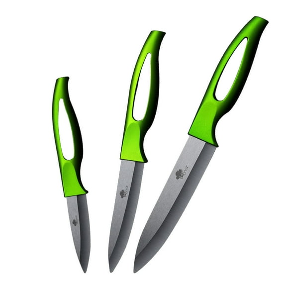 Ceramic Knife Set for Kitchen 5" 4" 3" Sharp Slicing Knives Fruit Paring Knives Sets Sharp Slicing Knives with Sheaths Covers Household Cutter Tools