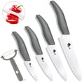 thumbnail image 1 of Akatsuki Ceramic Knife Set 9-Piece Kitchen Chef Paring Knives Set with Covers,3", 4", 5", 6" Vegetable Fruit Cooking Knife and a Peeler, 1 of 6