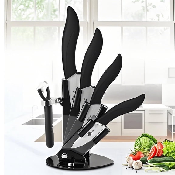 Ceramic Knife wih Block 10-Piece Sharp Chef Paring Knife Kitchen Knives Set
