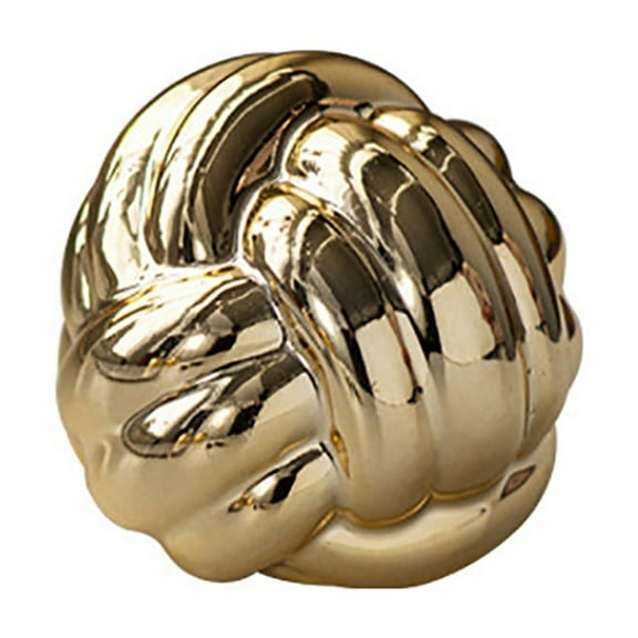 Ceramic Knot Decor Minimalist Bookshelf Decor Shelf Decor Accents Coffee Table Decor Decorative Objects for Living Room Bedroom Office Desktop Chain Link Decor Gold 2.55*2.3Inch