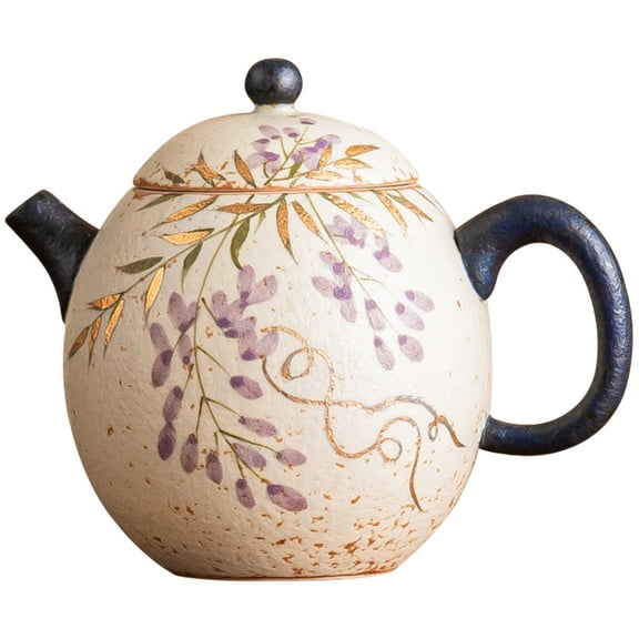 Ceramic Kung Fu Teapot with Infuser, Small Porcelain Loose Leaf Tea & Coffee Brewer, Household Tea Room Brewing Pot, Ceramic Tea Maker