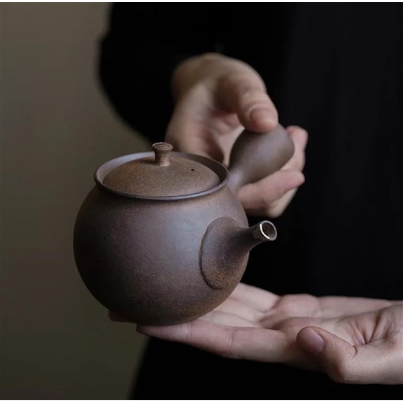 Ceramic Kyusu Teapot Kettle Japanese Tea Pot Drinkware 180ml