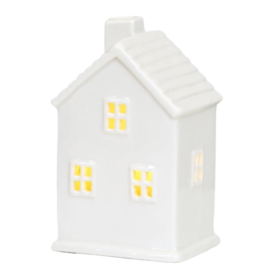 Ceramic LED Small House Night Light for Holiday & Halloween Party Decor