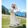 thumbnail image 1 of Ceramic Lady Figurine with Flower Basket 10 Inch  Nature, 1 of 3