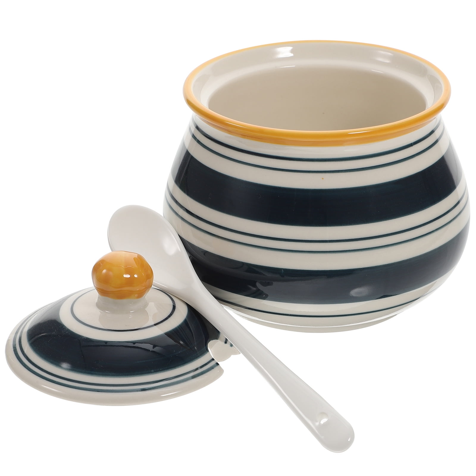 Ceramic Lard Jar Bacon Strainer Compact Grease Container Japanese