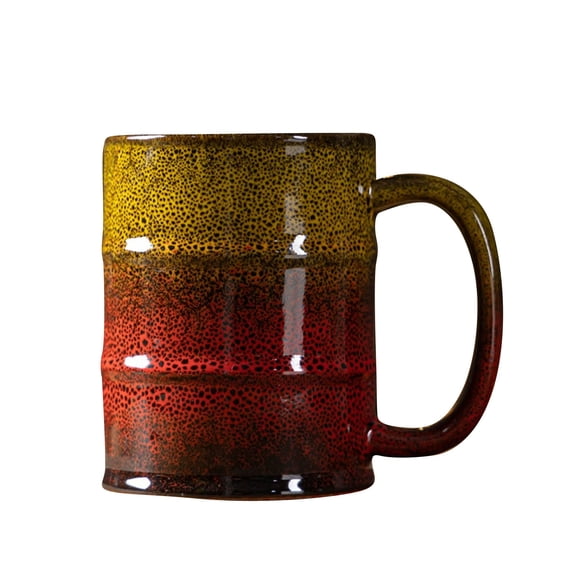 Ceramic Large Coffee Mug High-Value Pottery Cup with Unique Glaze and Handle Stylish Ins Style Drinking Water Cup for Tea Milk Office Home Decor Gift for Women Men