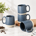 Manly Tea Set Ceramic Large Coffee Mugs Set Of 4-15 Ounce Porcelain Cups With Handle ...