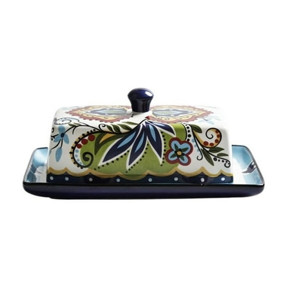 Ceramic Lid Butter Dish Cheese Storage Box for Kitchen Home Restaurant Tableware