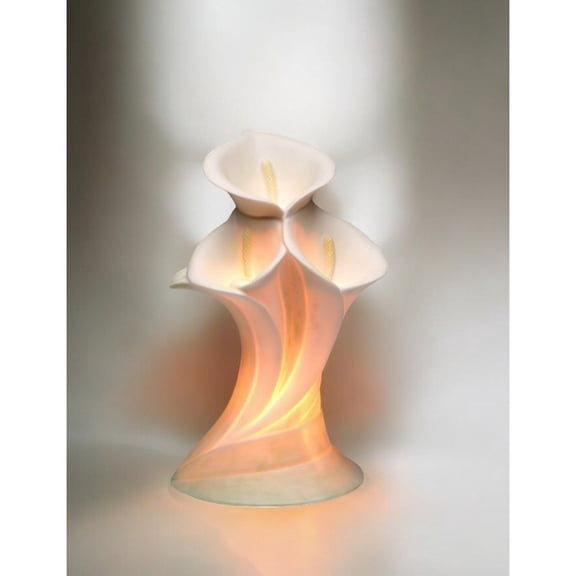 Ceramic Lily Flower Nightlight, Home Decor, Wedding Decor, Gift for Her, Gift for Mom