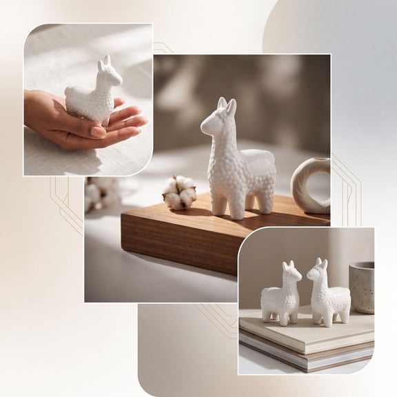 Ceramic Little Lamb Ball Figurine