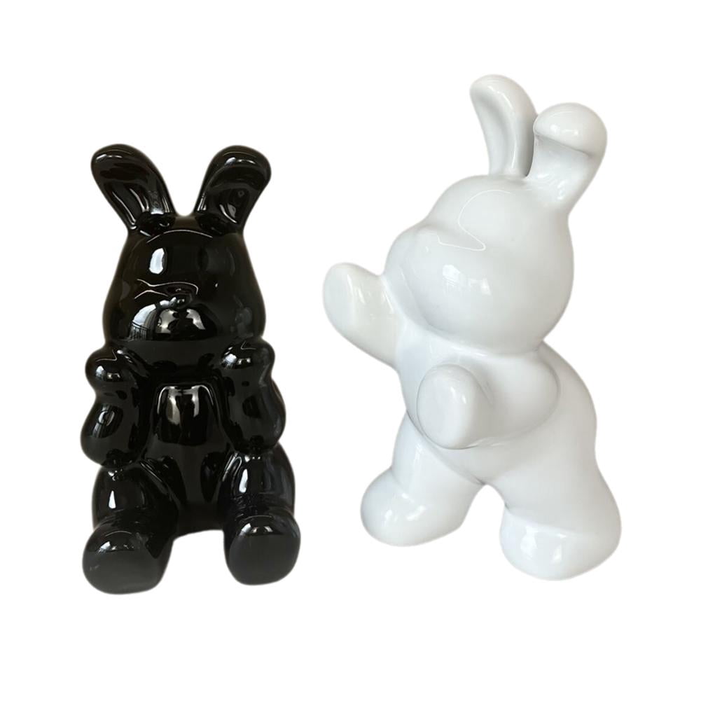 Ceramic Long-Eared Sitting Rabbit - Luxury Home Decor Statue 9CV7 ...