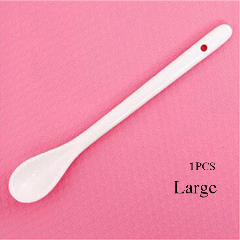 Ceramic Long Handle Spoons Flatware Dessert Spoon Ice Cream Spoon