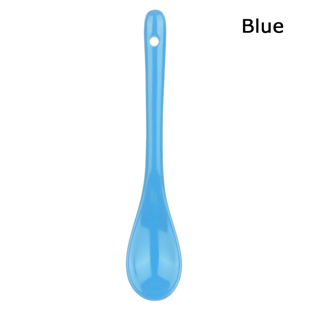 Ceramic Long Handle Spoons Flatware Dessert Spoon Ice Cream Spoon