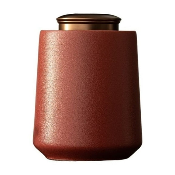 Ceramic Loose Tea Storage Jar With Double Alloy Sealed Lid Household Coffee Tea Canisters