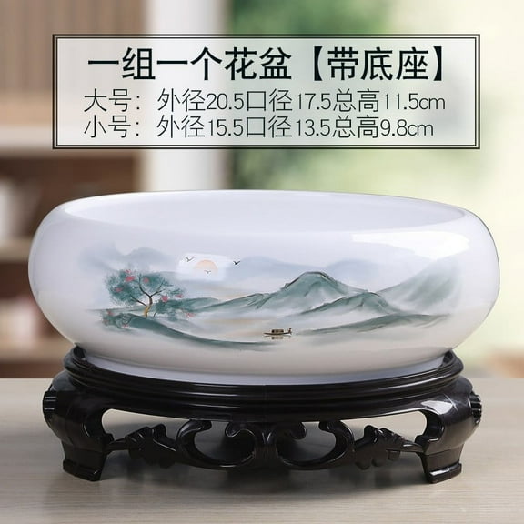 Ceramic Lotus Flower Bowl,Lotus Bowl Planter,Lotus Bowls for Planting in Water Indoors,Bonsai Bowl Lotus Flower Seeds,Ceramic Planters for Indoor Plants,for Succulent Plants,Lotus Bowl Planter Kit