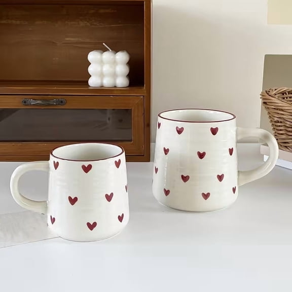 Ceramic Love Mug Valentine Gift for Couples Romantic Coffee Tea Cup