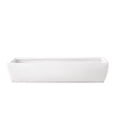 thumbnail image 1 of Ceramic Low Rectangle Pot with Lightly Brushed Design Body, Matte White, 1 of 1