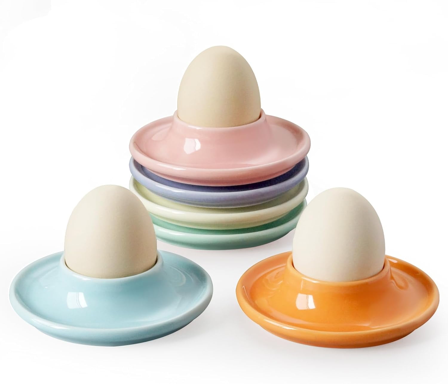 Ceramic Macaron Egg Holder for Hard and Soft Eggs