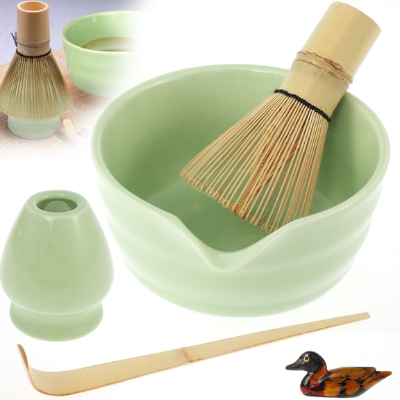 Ceramic Matcha Kit Easy to Clean Elegant Green Matcha Kit Unique Handmade Matcha Kit Fashionable Matcha Whisk Holder Strainer for Matcha Lovers