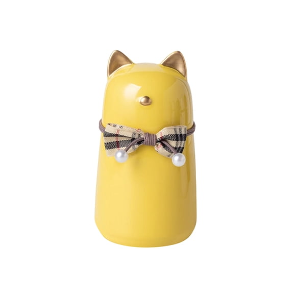 Ceramic Memorial Jar for Cats with Airtight Seal - Cute Cat Shaped Keepsake for Furry Indoor/Outdoor Display Ceramic Pet Storage