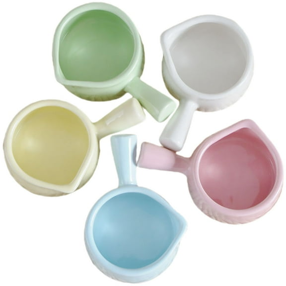 ifundom Ceramic Jug Set, 5 Pieces Assorted Colors, Non-Drip Spout, Craftsmanship for Kitchen and Dining