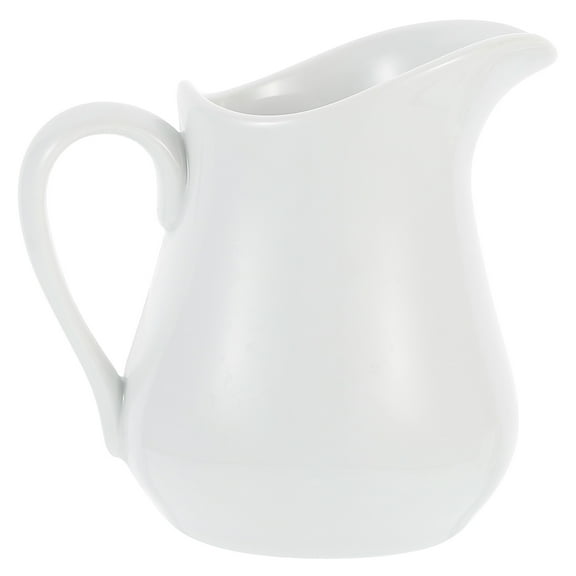STRANDCHIC Ceramic Jam Pitchers Milk Jug White 1 Pc Simple Design