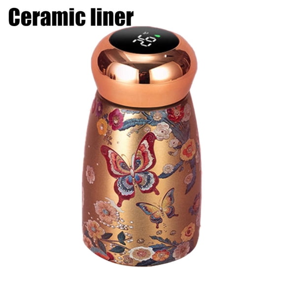 Ceramic Mini Coffee Mug with Vacuum Insulation for Travel, Office and Daily Use