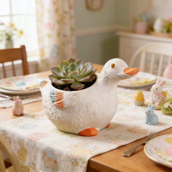 Ceramic Mini Flower Pot Planter for Desk or Bedroom, Small Indoor Plant Container Decoration, Classic White, Durable and Secure