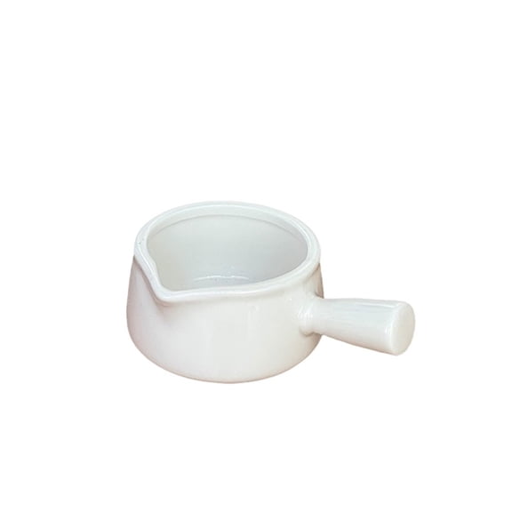 Ceramic Mini Milk Jug With Handle White Multi-purpose Sauce Dish Coffee Utensil