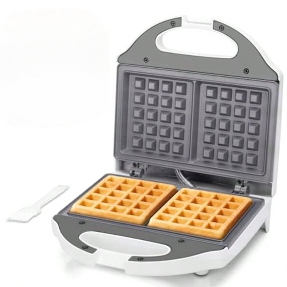 Ceramic Mini Waffle Maker 2 Slices Belgian Waffle Maker Waflera Electrica Double Small Waffle Maker Making 2 4" Waffles with PFAS-Free Ceramic Coated Non-Stick Cooking Plates White