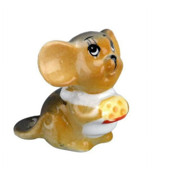Ceramic Miniatures Mouse w/Cheese