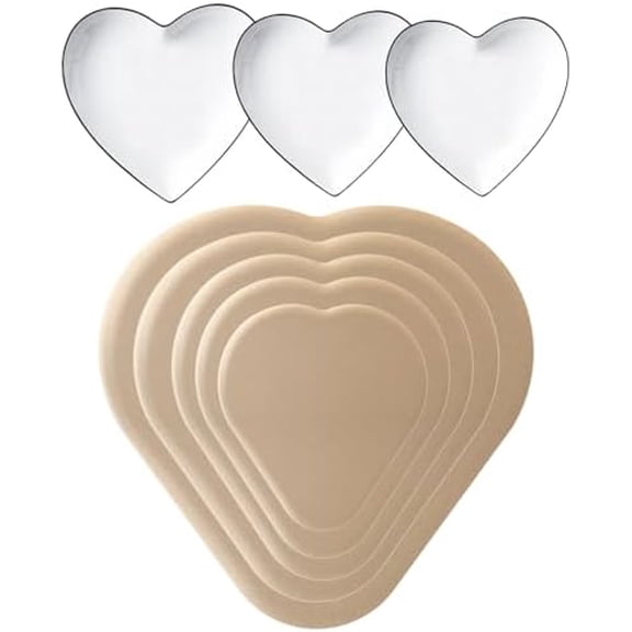 Ceramic Molds, Heart Shape (DB8-011), Brown$$Art & Craft