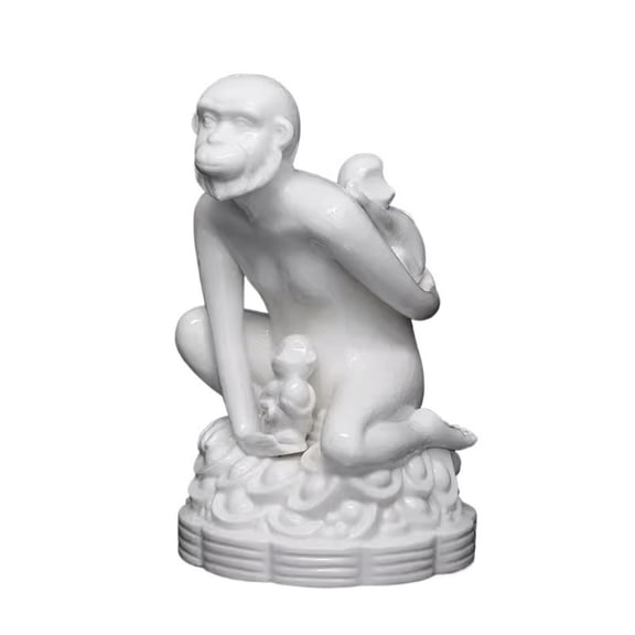 Ceramic Monkey Ornament Office Desktop Decoration Opening Gift Artwork Suitable for Living Rooms Study Rooms and Offices