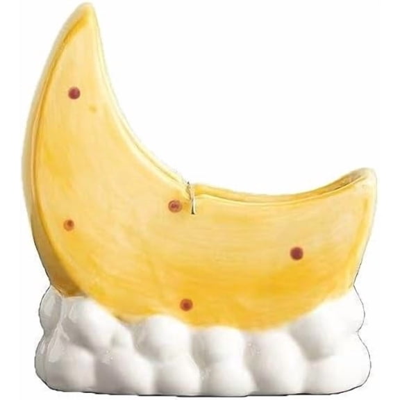 Ceramic Moon Coil Holder, Fireproof Ash Catcher, for Indoor Outdoor
