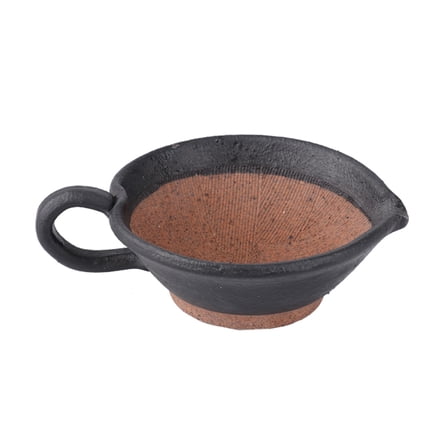 Ceramic Mortar & Pestle Set Suribachi and Surikogi with Spout and handle 4.7 inches Handmade Mortar and Pestle