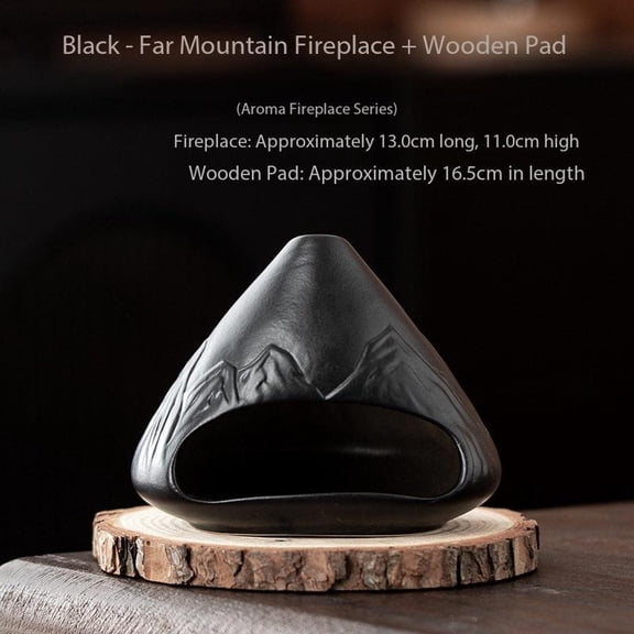 Ceramic Mountain Aromatherapy Diffuser, Sage Palo Santo Desktop Decor for Bedroom & Office